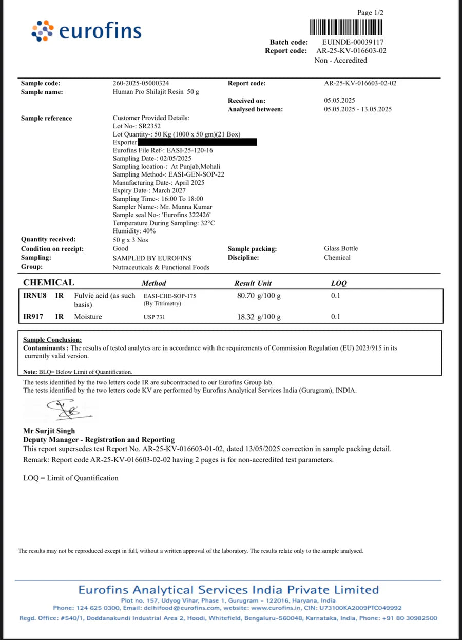 100% naturale Shilajit dell'Himalaya e cucchiaio gratuito