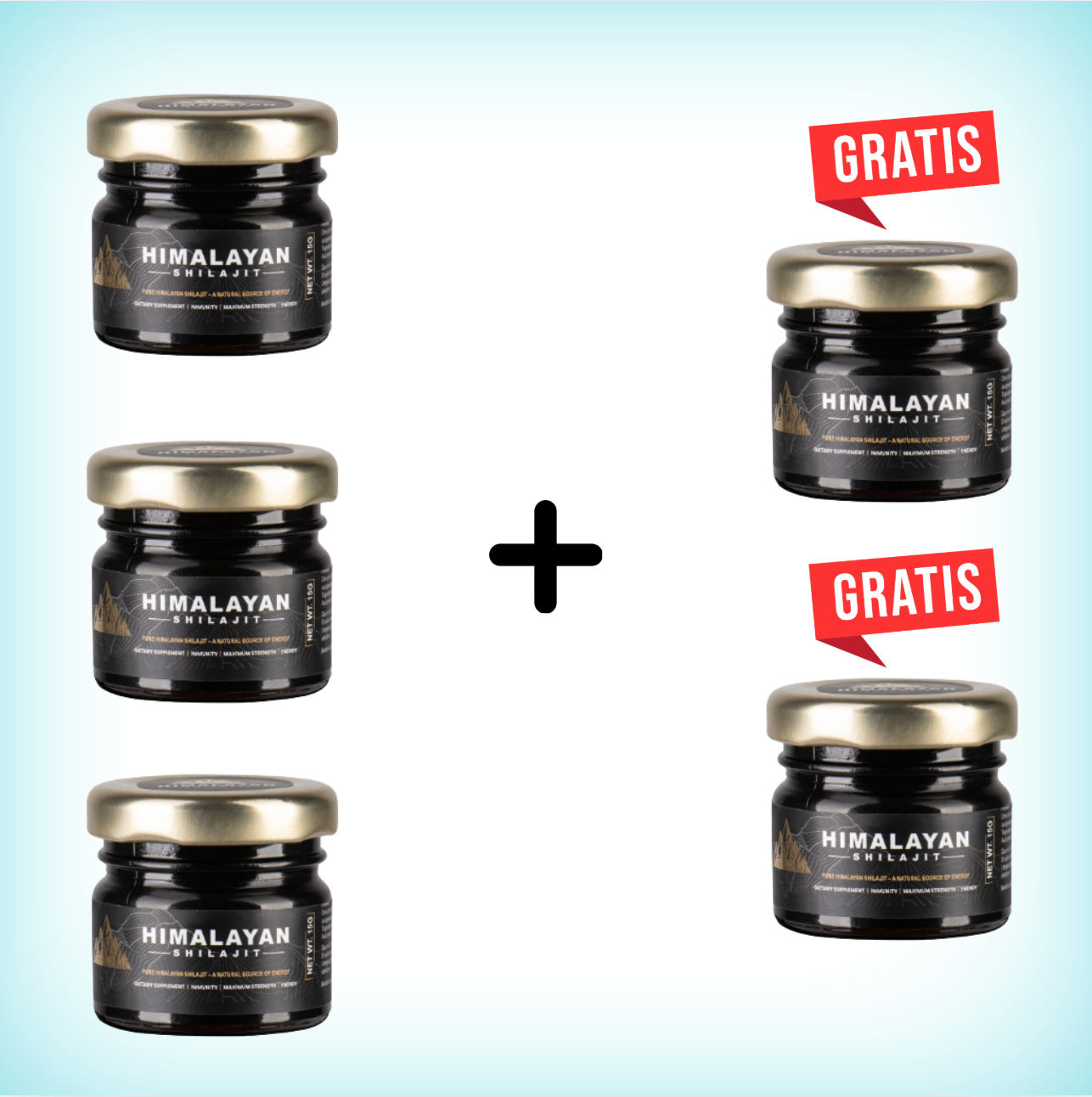 100% naturale Shilajit dell'Himalaya e cucchiaio gratuito