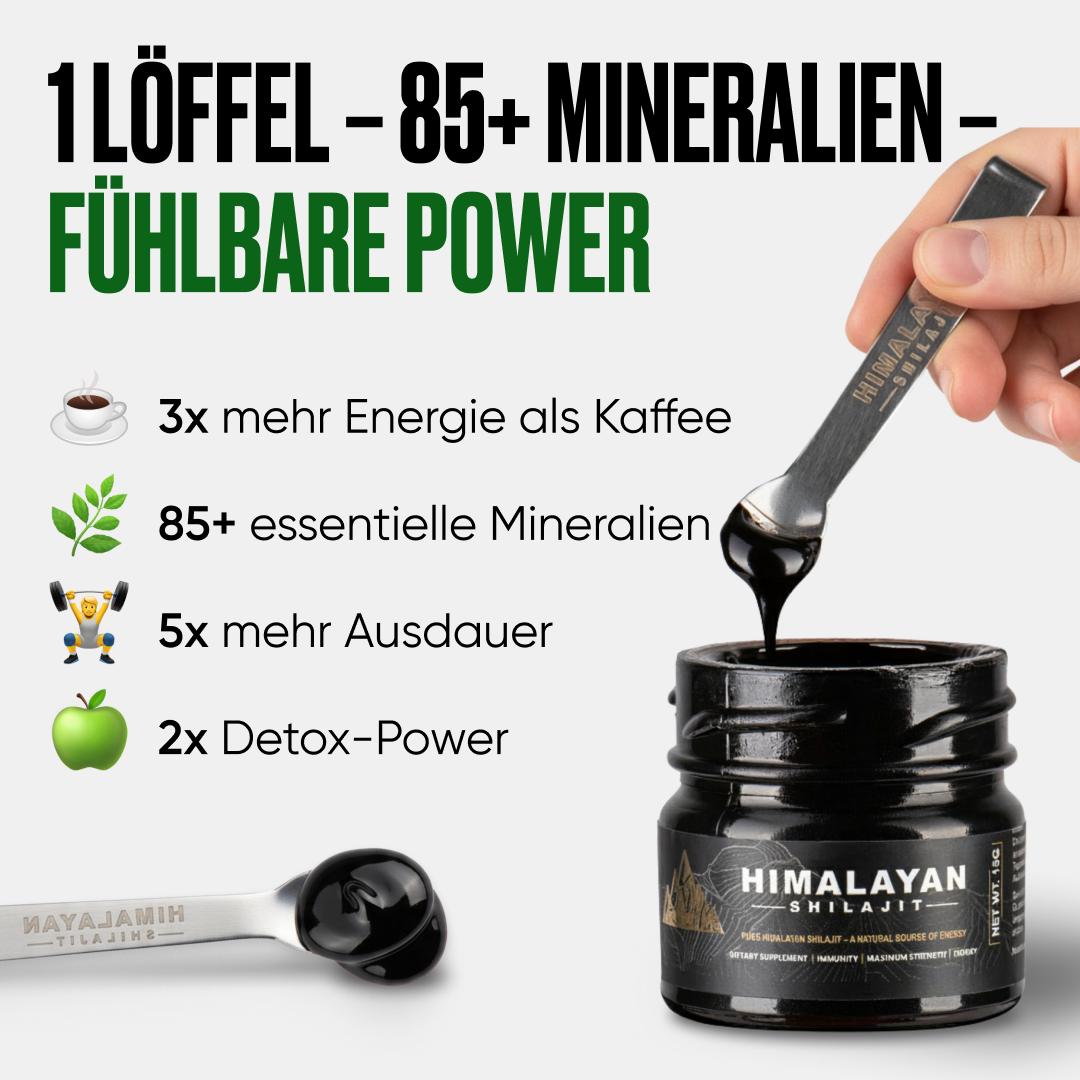 100% naturale Shilajit dell'Himalaya e cucchiaio gratuito